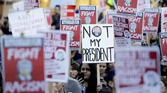 Протест в США против Трампа