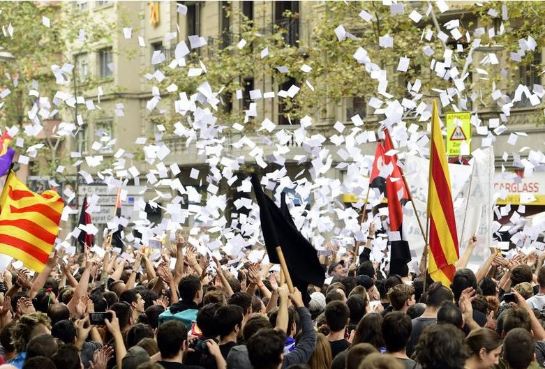 протесты в Каталонии
