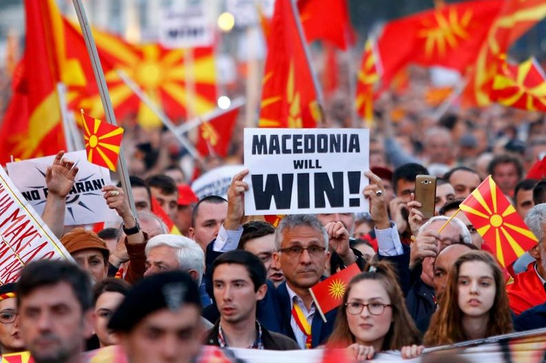 Протесты в Македонии
