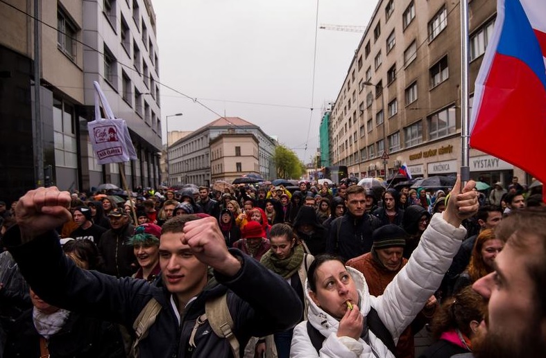 протесты в Словакии