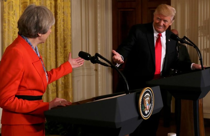 Дональд Трамп и Тереза Мэй