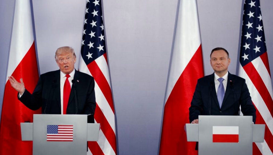Трамп в Польше Фото