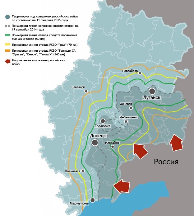 карта отвода войск по Минску 2