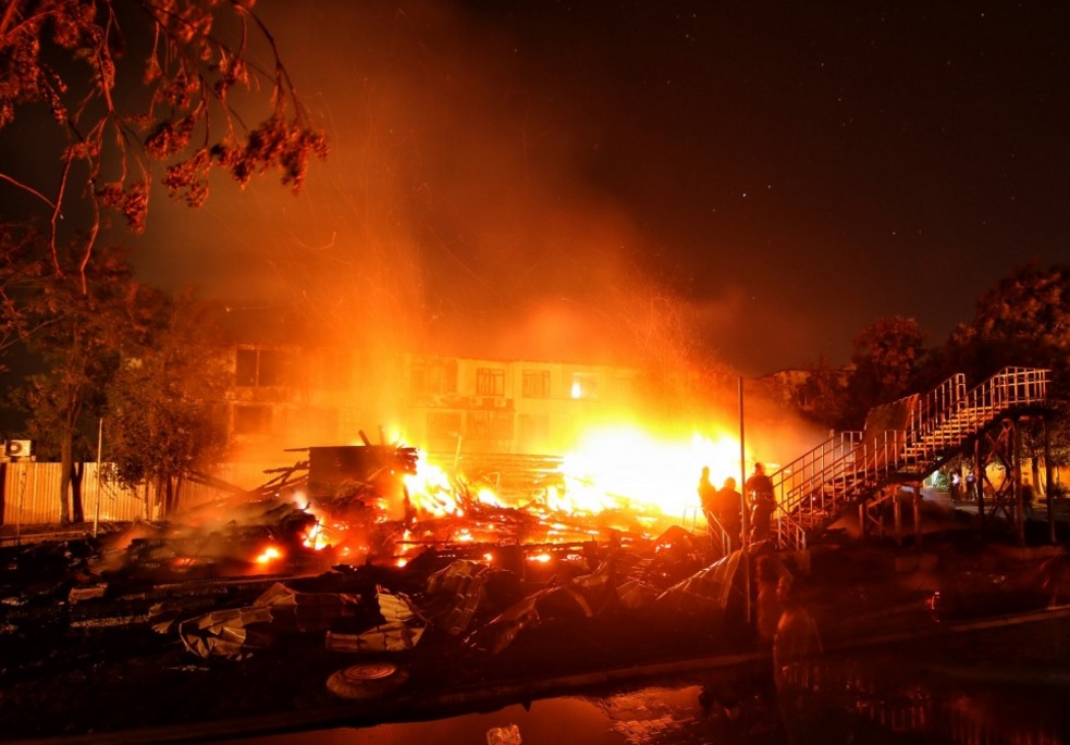 пожар в детском лагере в Одессе