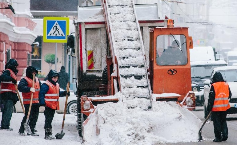 снегопад в Украине